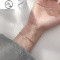 JiMi轻奢银银细手链女款小众设计玫瑰金色简约百搭送女友闺蜜饰品礼物