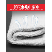 川崎(kawasaki) 羽毛球运动袜子健身跑步篮球加厚毛巾底短中袜透气吸汗 3双装 Q款加厚毛巾底【2黑1白】 均码
