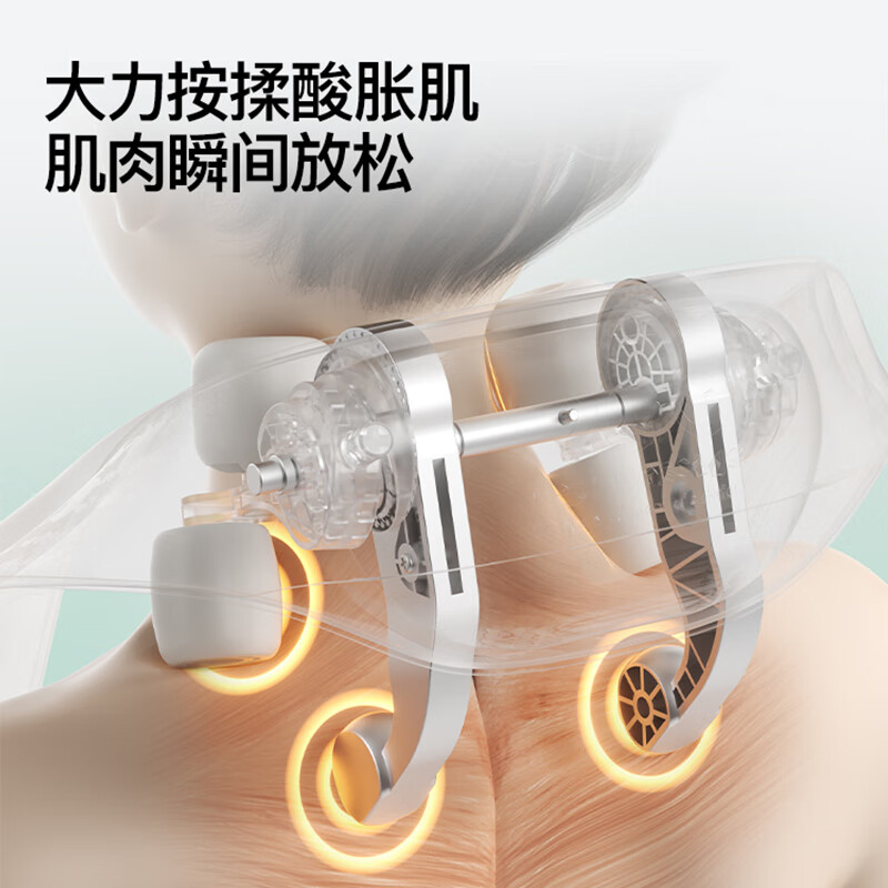 PGG颈椎按摩器肩颈按摩仪颈部腰背部脖子肩膀斜方肌披肩 M7森林绿高清大图