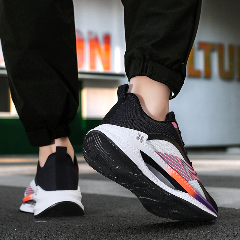 La Chessiers户外跑步鞋男春秋冬季新款超轻减震休闲运动鞋飞织网面老爹潮鞋子高清大图