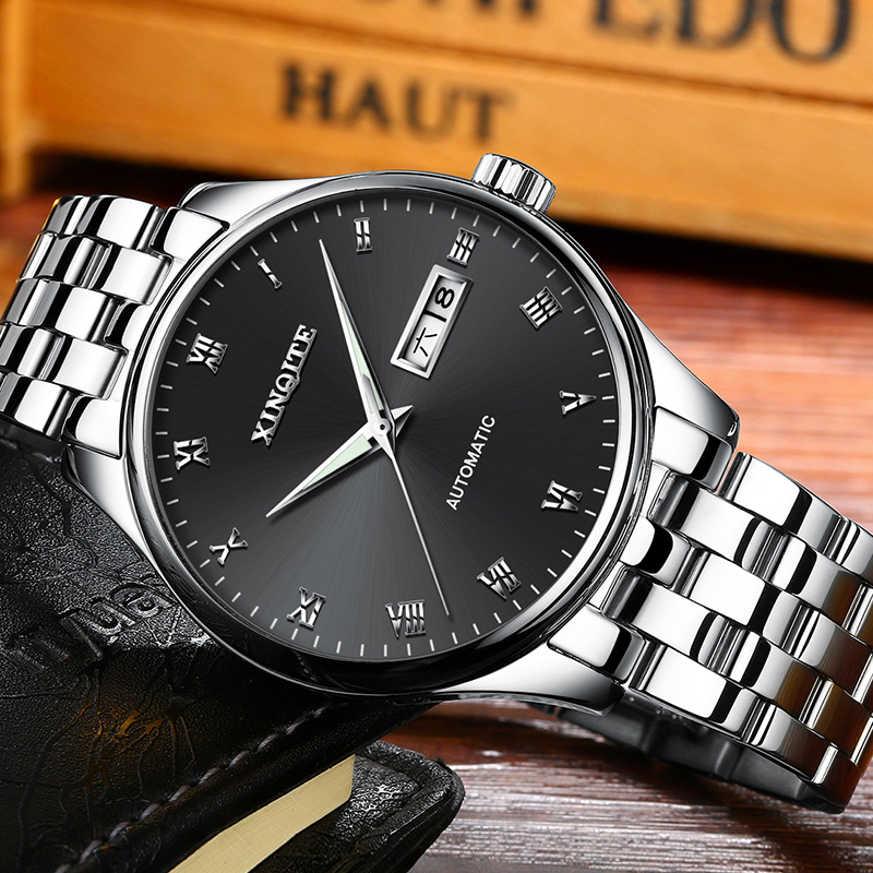 新奇特男表薄自动机械表防水夜光时尚新款国产男士手表X-29高清大图