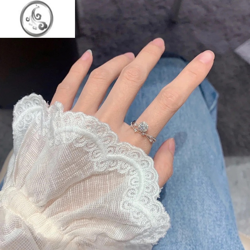 JiMi灿若星辰钻戒30分莫桑石女银银金小众设计求婚结婚仙女假戒指