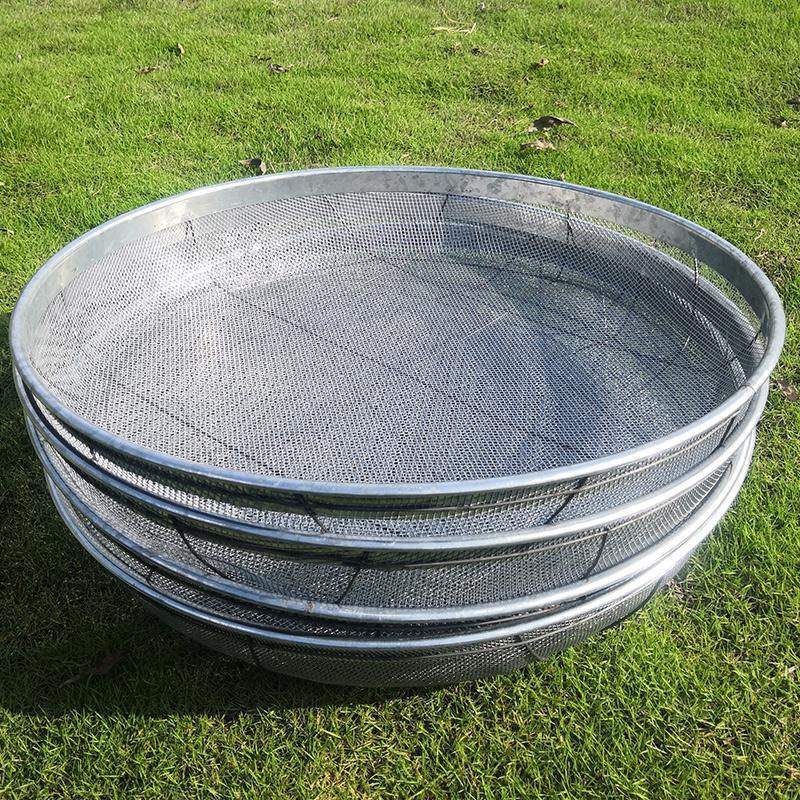 特直径60铁筛子大号铁筛子沙石子过滤筛细孔谷物土种花板钢 孔径2.