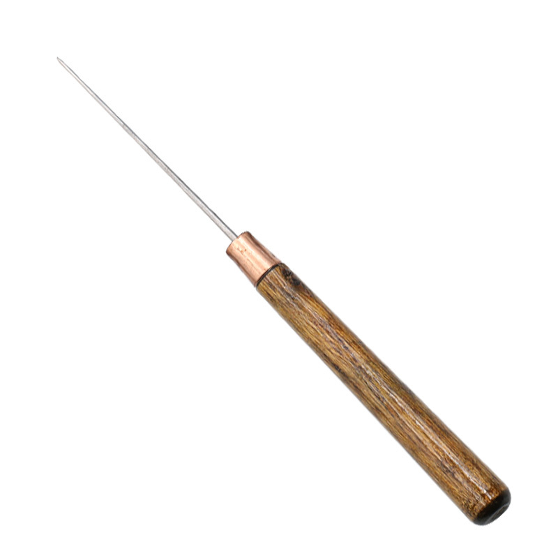 打孔锥加长加细尖木柄锥子超长补鞋针钩针手工挑针工具缝鞋子钻针加长