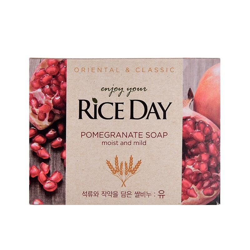 米时代 韩国进口RICE DAY大米香皂100g/块 进口香皂1块装 香水皂 柔系大米皂 石榴香 2盒