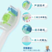 适用 飞利浦电动牙刷头适用HX33216 HX6069HX6063 HX9352R950系列型号六支装标准通用牙刷替换头