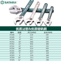 世达活动扳手扳手工具多功能活口扳手专用大开口扳子空调扳手47249