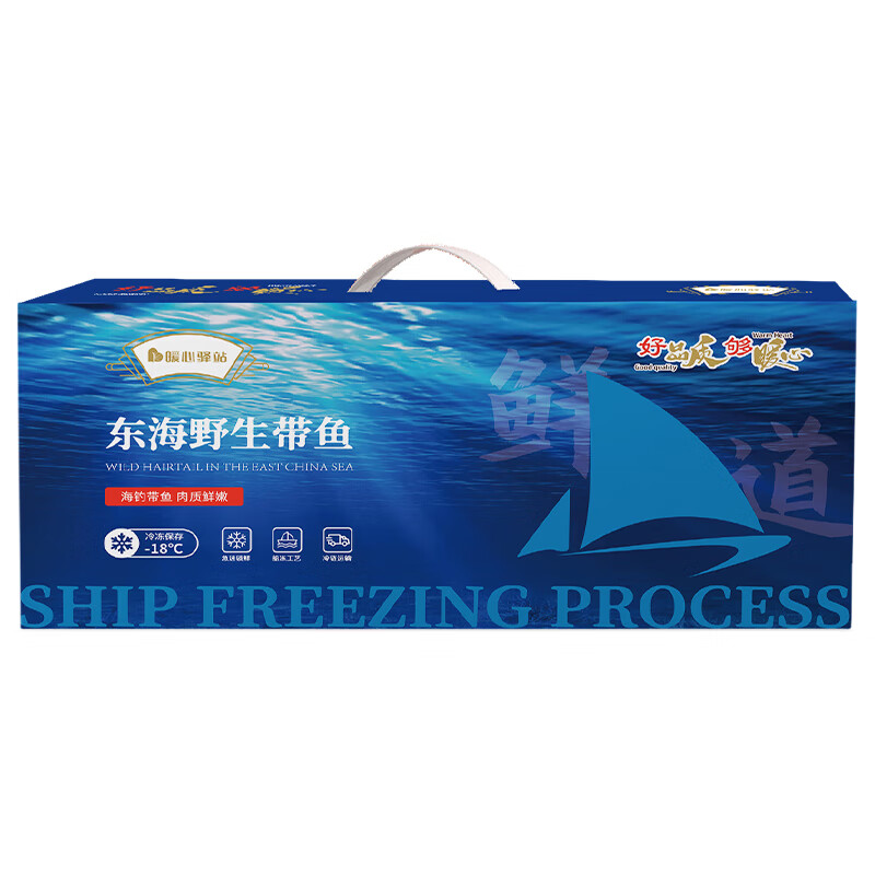 暖心驿站 东海带鱼 2500g(7-9条)