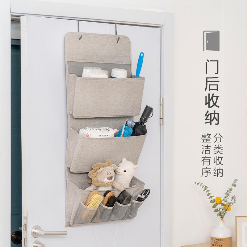 布艺收纳挂袋墙挂式收纳袋挂袋后布艺悬挂布袋收纳袋 三维工匠高清大图