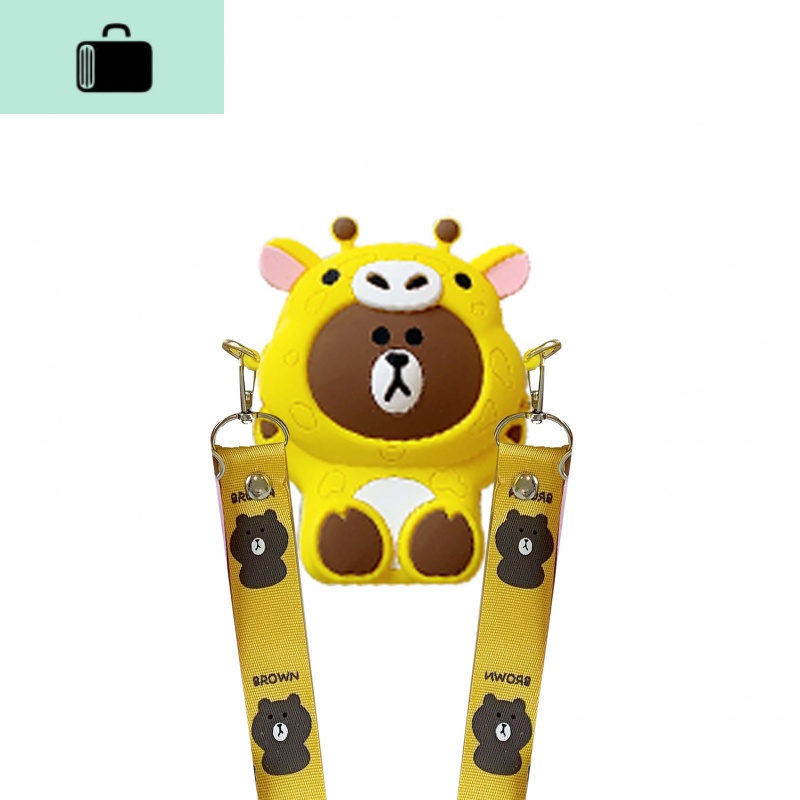 流行网红硅胶零钱包小熊休闲学生时尚背包儿童少女包包亲子收纳包NEW LAKE高清大图