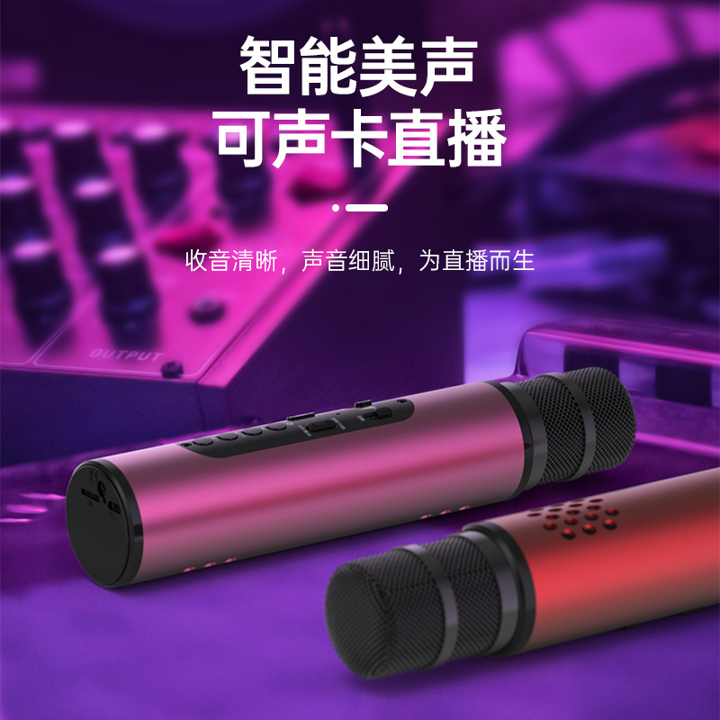 索爱(soaiy)专业麦克风家用电视唱歌K歌卡拉OK MC20(罗兰紫)