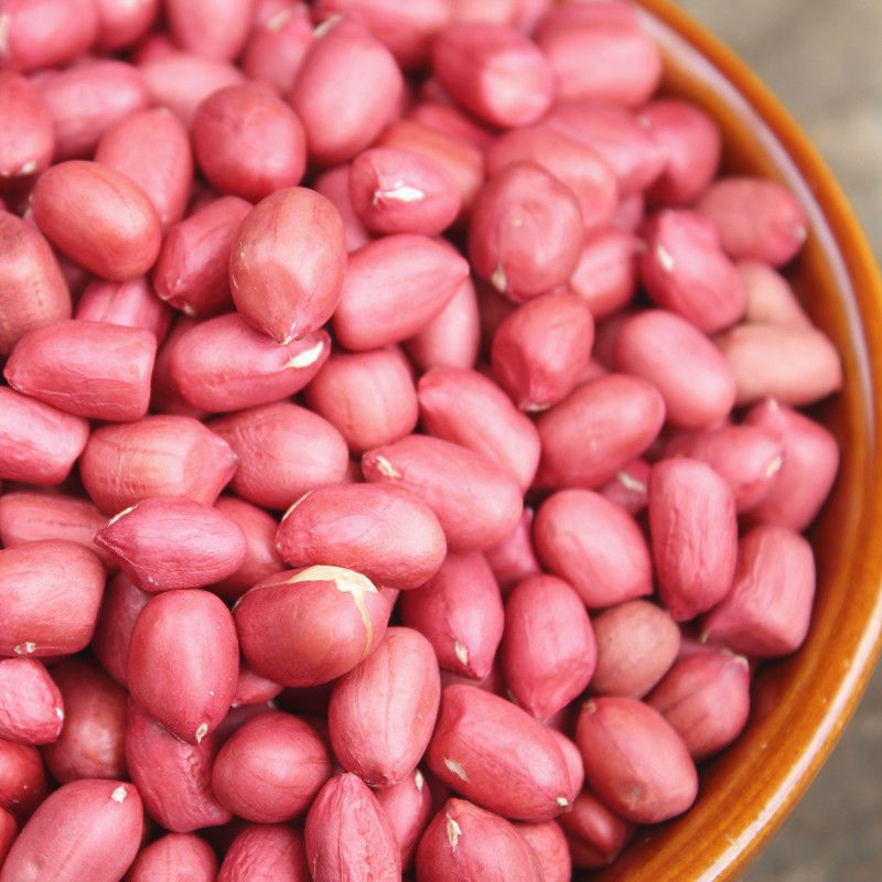 新货红皮花生米农家小粒生花生仁四粒红花生红衣花生米仁杂粮