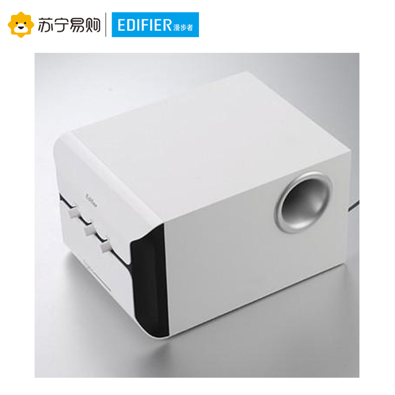 Edifier/漫步者 E2100 2.1声道电脑有源音响多媒体木质低音炮有源音箱 白色高清大图