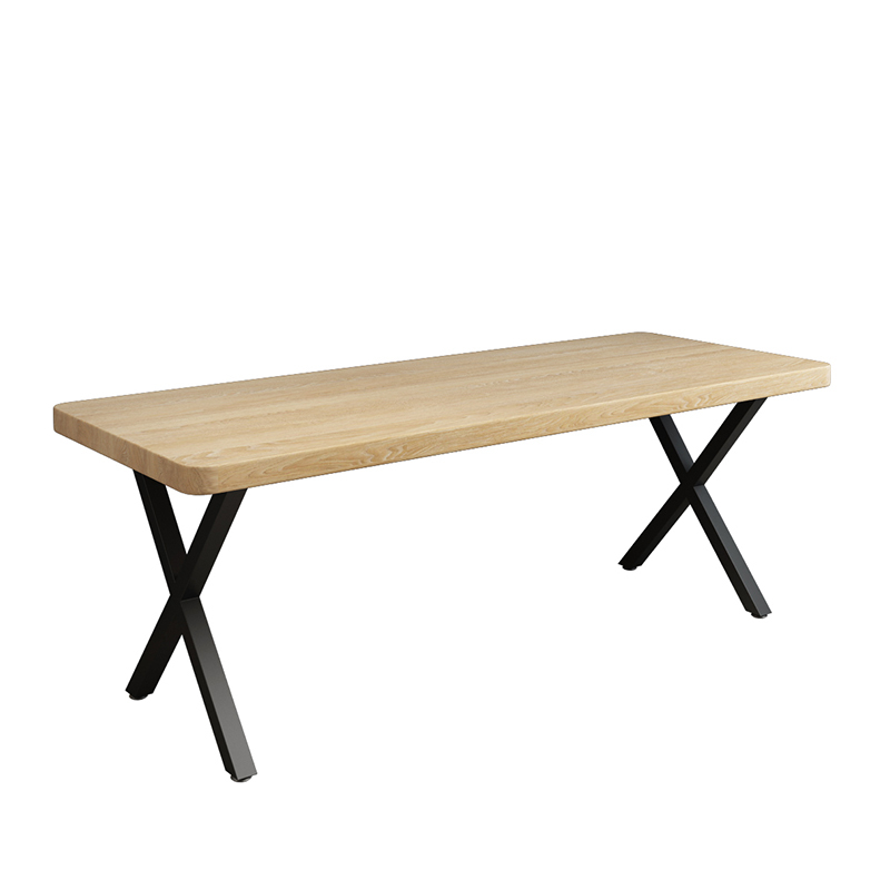 实木长条书桌带书架电脑台式桌双人一字板家用简欧办公桌转角桌