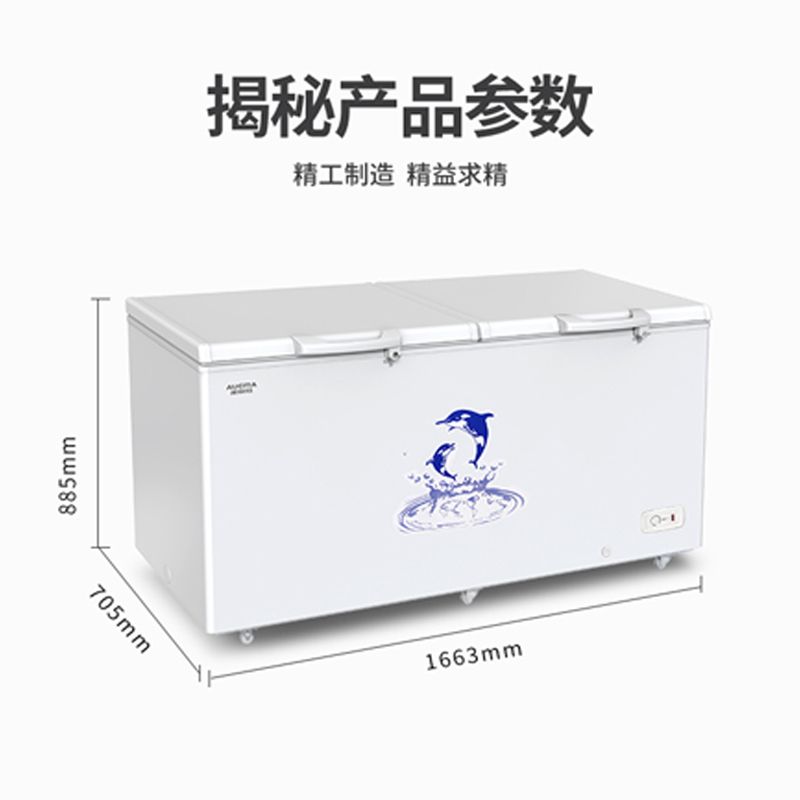 澳柯玛(AUCMA) 535升家用商用冷柜冰柜大容量升级合金内胆 大冷冻力 BC/BD-535NE