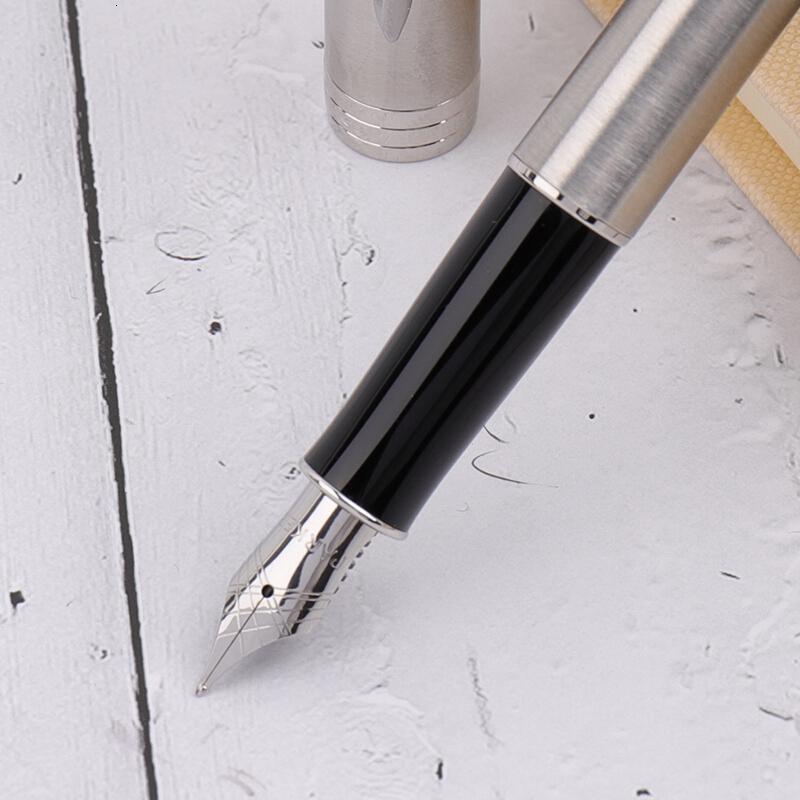 派克(PARKER)钢笔卓尔系列钢杆白夹墨水笔