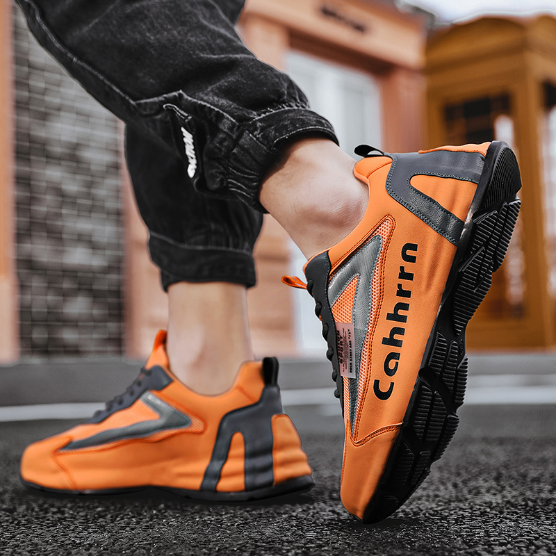 手工包底运动鞋男皮面时尚百搭青年潮男帅气潮流四季款休闲跑步鞋