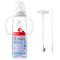 贝亲(PIGEON)标准口径玻璃奶瓶240ml AA85 M号奶嘴3-6个月送配件白色手柄+吸管组