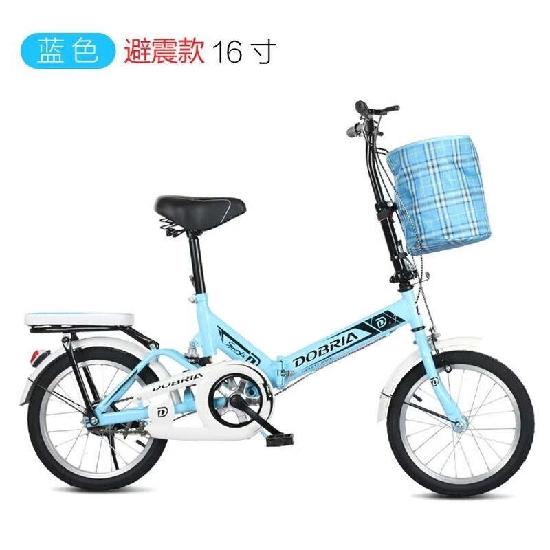 新款折叠自行车16~20寸男女学生减震单速自行车8-10-12岁中大童高清大图