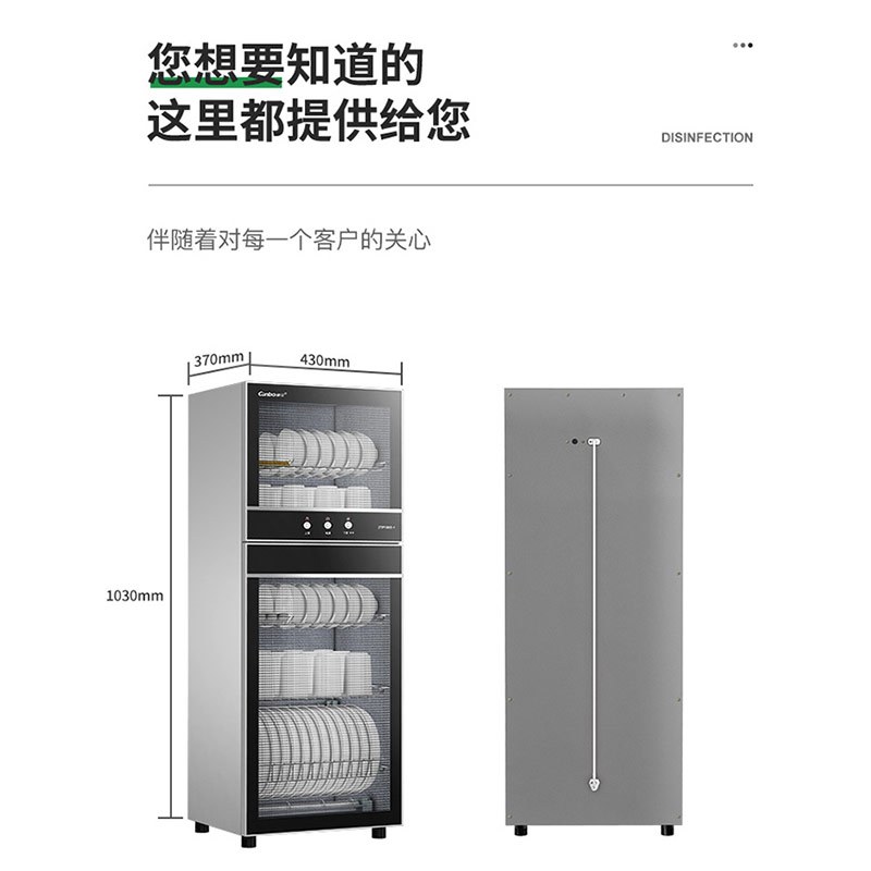康宝(Canbo)消毒柜 家用 小型 立式迷你小型高温双门 厨房餐具消毒碗柜XDZ80-D1(ZTP108D-1) 10