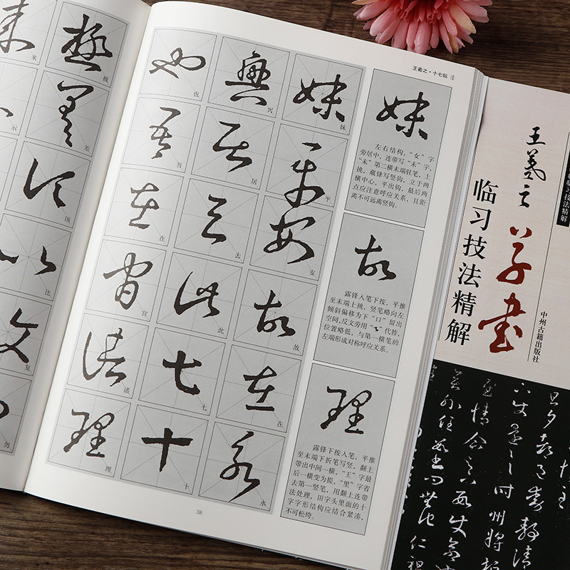 [正版]王羲之草书临习技法精解 历代名家碑帖毛笔草书入门技法教程 王羲之十七帖丧乱得示帖初月帖平安帖七月都下帖妹至帖其书高清大图