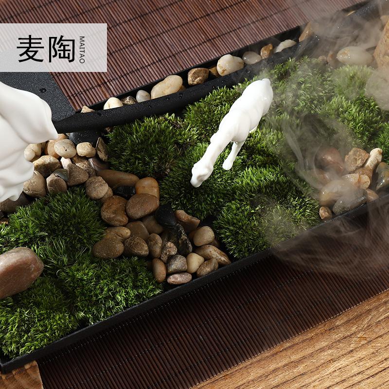 美帮汇创意流水器绿植喷泉台灯客厅办公室家居工艺摆件开业礼品高清大图