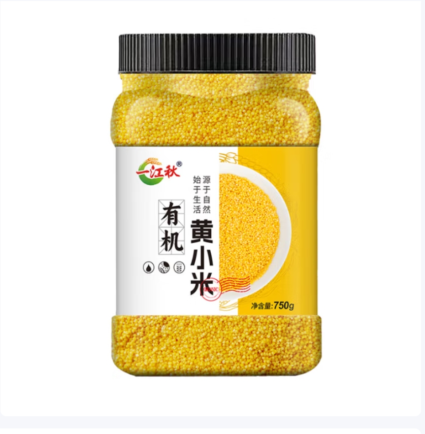 一江秋 有机黄小米750g HXM01 瓶