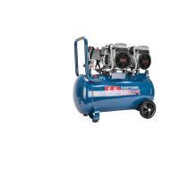 东成 空压机气泵无油低音空气压缩机220v 50升1680WX2双进气+7件套