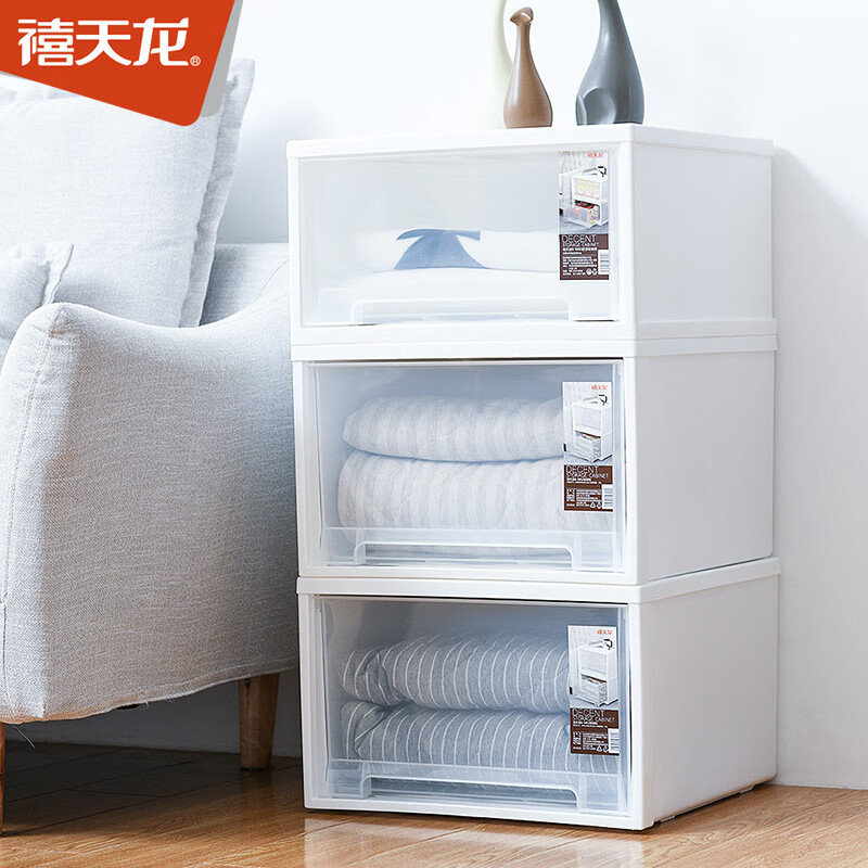 禧天龙(Citylong) G-5052单层柜(白)塑料抽屉式收纳柜床头柜玩具储物柜多功能浴室柜整理箱高清大图