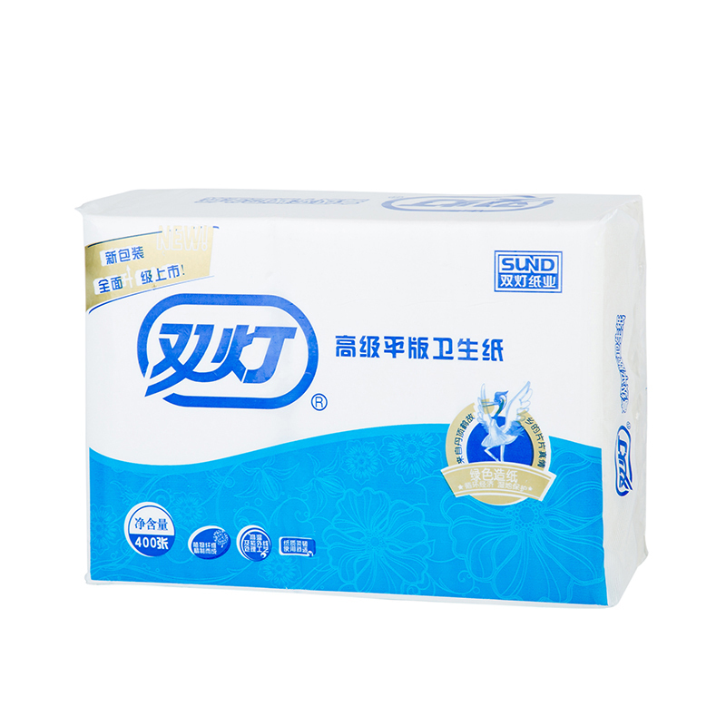 双灯 平板卫生纸 400张