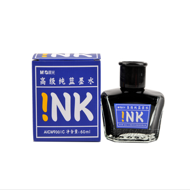 晨光 w9001 墨水 白板水 钢笔墨水 练字墨水 60ml 纯蓝 单瓶装