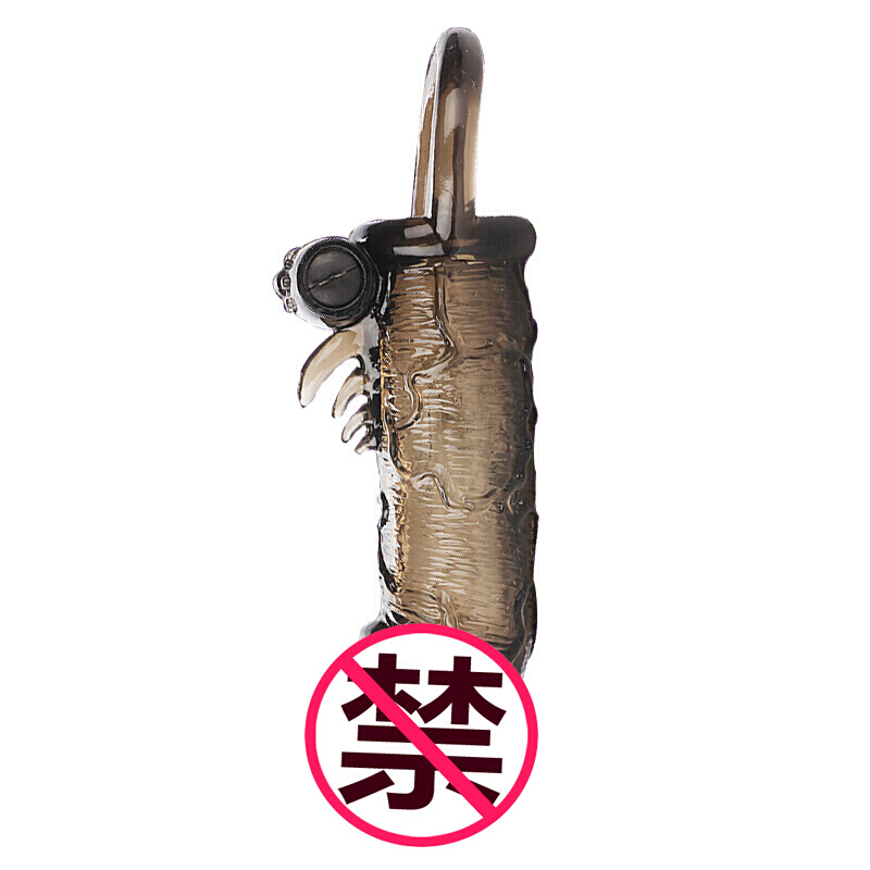 久爱 狼牙套加长加粗震动安全套 狼牙棒避孕套男用外用房事时间环带刺狼牙套锁精环成人情趣用品 震动款高清大图