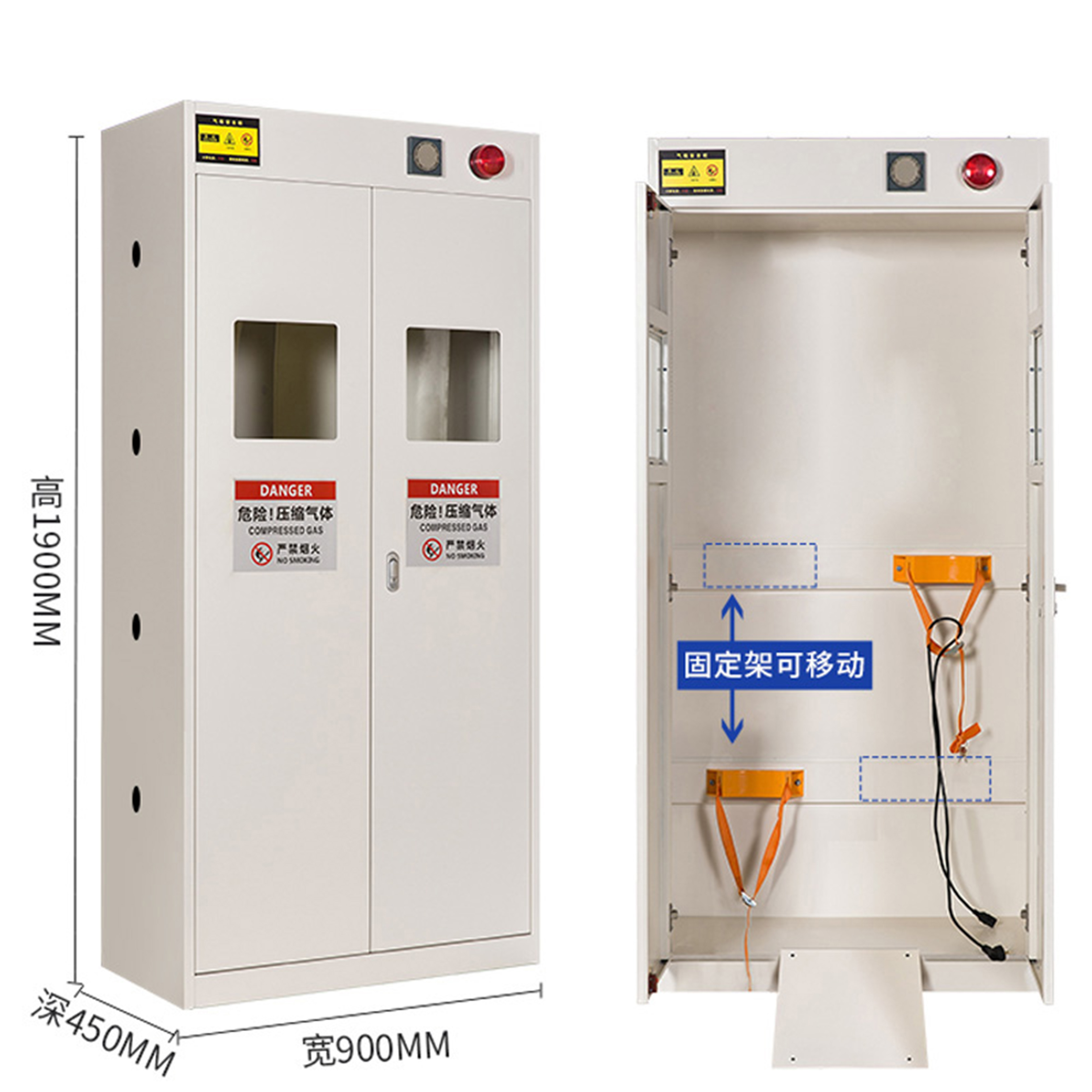 芙首泰气瓶柜双瓶二代报警器900*450*1900mm台高清大图