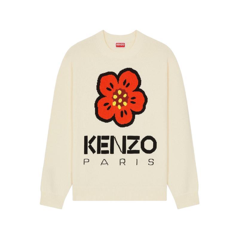 高田贤三(Kenzo)纯棉长袖运动卫衣男圆领嵌花设计时尚百搭休闲套
