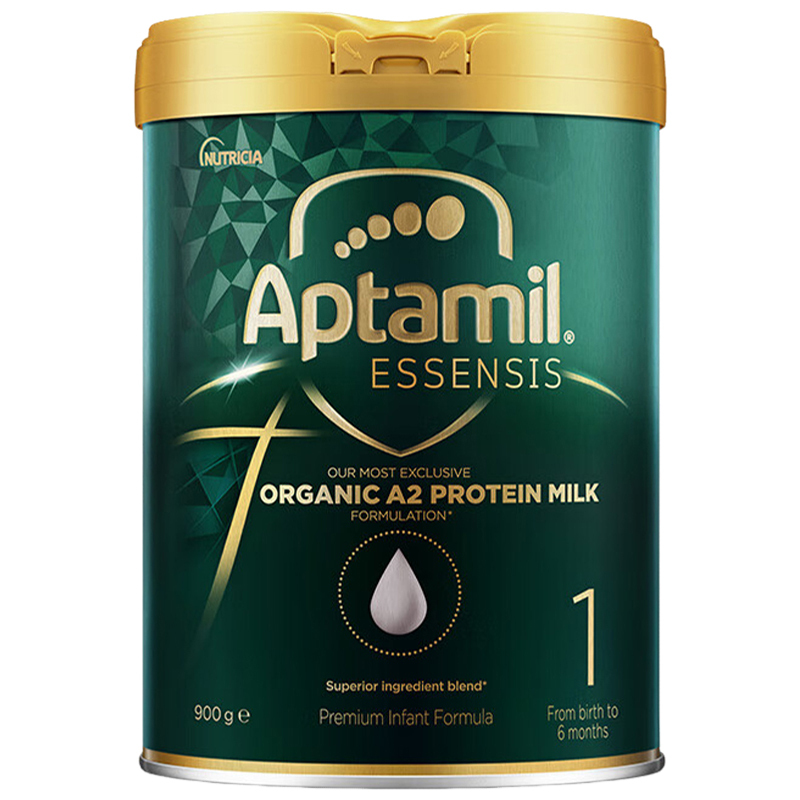Aptamil澳洲原装进口爱他美奇迹绿罐1段0-6个月有机婴幼儿配方奶粉900g
