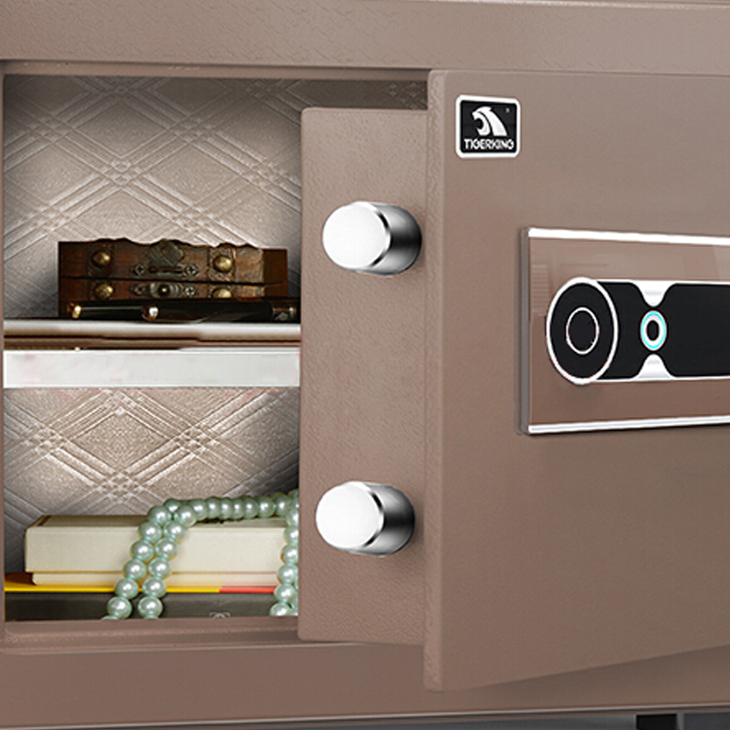 啸虎xz家用防盗指纹保险箱办公室小型隐形床头柜入墙入衣柜密码保管箱