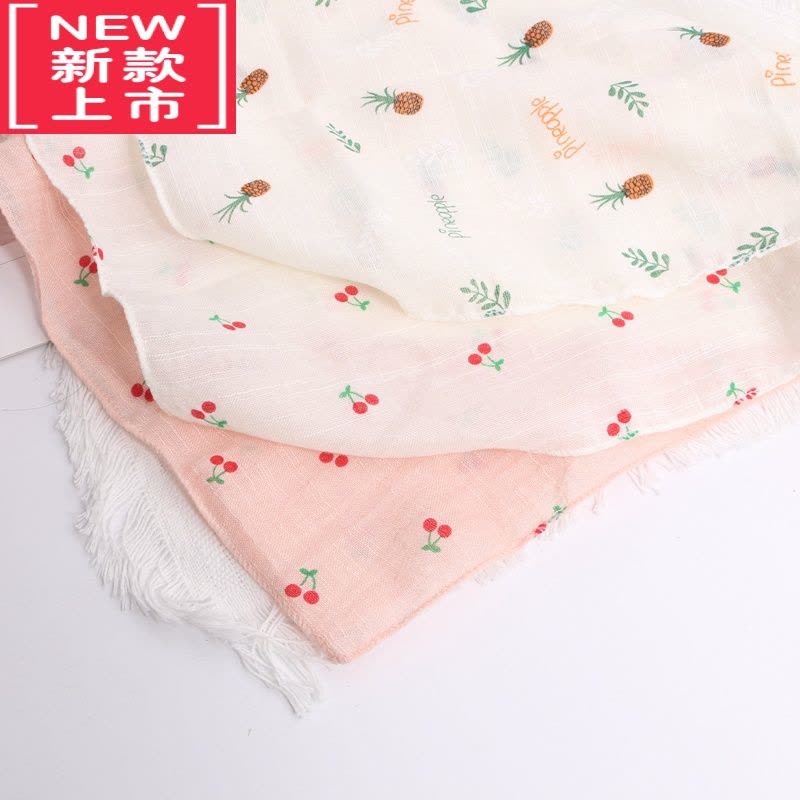 可莉允儿童棉麻围巾秋冬薄款宝宝婴儿方巾三角口水巾防风丝巾围脖男女童毛巾图片