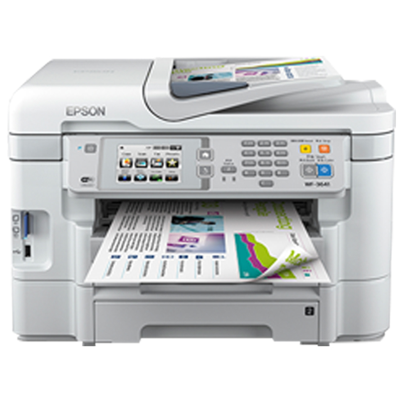 爱普生(Epson) WF-3641 高端彩色商用喷墨打印机一体机 A4幅面彩色喷墨一体机(打印 复印 扫描 传真)