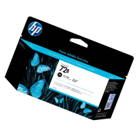惠普(HP)72号原装墨盒适用绘图仪T790 T795 T1300 T2300系列打印机墨盒 72墨盒亮光黑PK(3WX07A替代C9370A)
