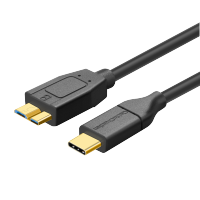 黑色PVC线0.3米 type-c移动硬盘数据线micro usb3.0硬盘盒连接电脑台式机三星手机