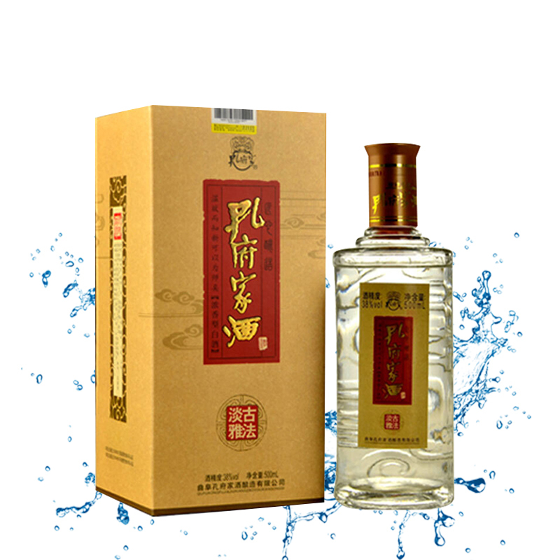 孔府家酒 淡雅酒 38度 500ml*6 整箱装 浓香型 山东白酒