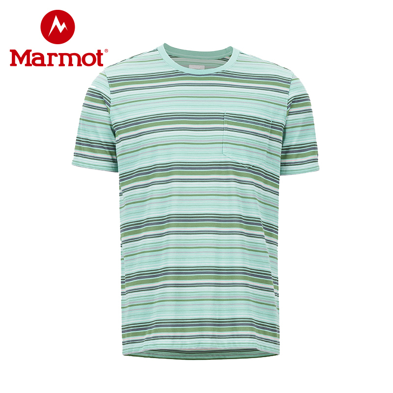 Marmot/土拨鼠 美版男子 户外徒步运动休闲短袖速干T恤