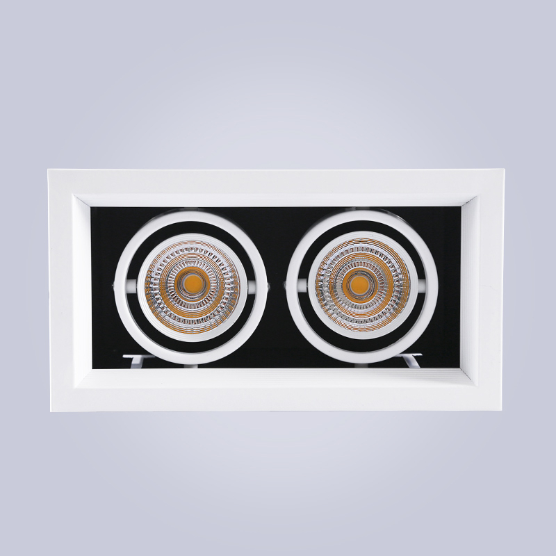 双头射灯ciaaled嵌入式斗胆灯客厅吊顶天花过道射灯服装店铺店斗盏灯