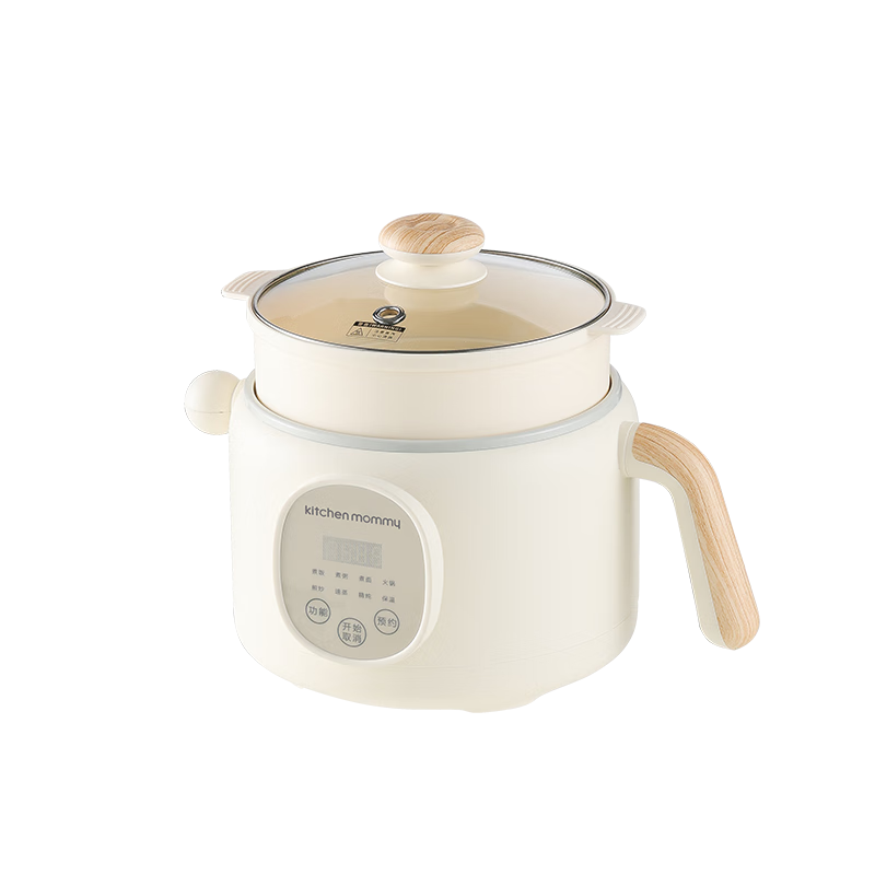 厨创妈咪(kitchen mommy) KT-ZG-20DN 电火锅 电煮锅电炖锅煲汤煮粥神器 2L 陶瓷釉内胆2档火力