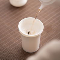 佳德美羊脂玉全瓷过滤茶漏网滤茶器茶隔功夫茶具配件O型