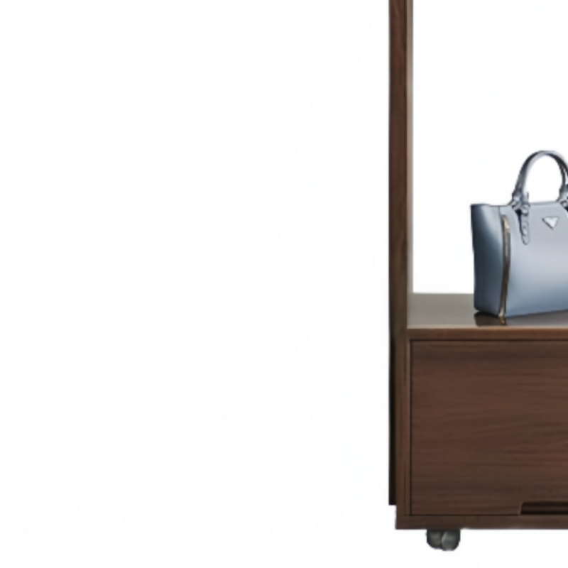 鑫木樽落地挂衣架木质个高清大图