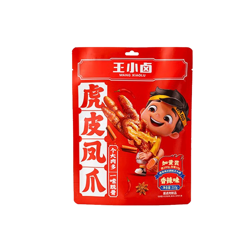 王小卤虎皮凤爪（香辣）210g*3