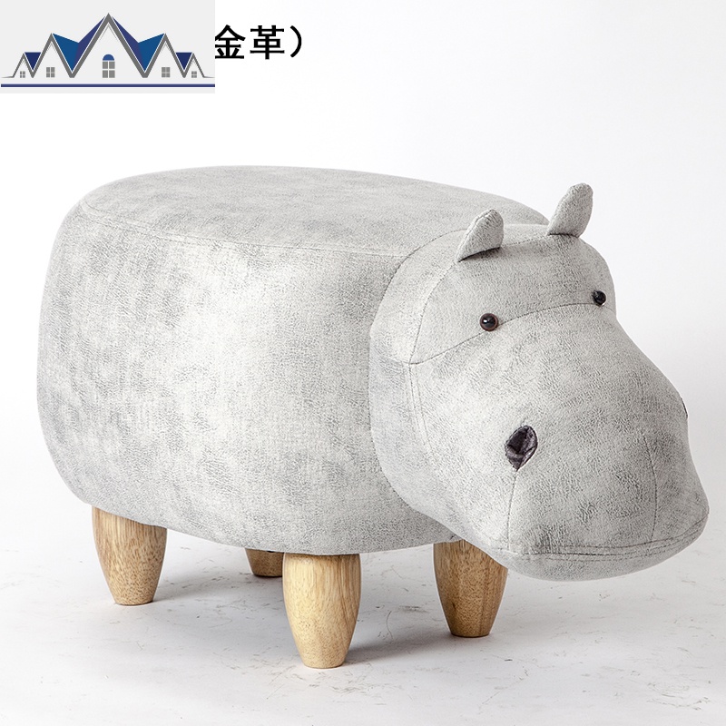 实木脚凳创意河马换鞋凳沙发凳设计师家具储物矮凳试鞋凳收纳脚凳 三维工匠收纳凳高清大图