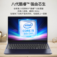 联想(Lenovo)小新15新款2019轻薄笔记本电脑i5-8265U 8G 1TB+256GB固态 MX250满血版独显2G 15.6英寸独显游戏学生学习手提超极本定制版 蓝色