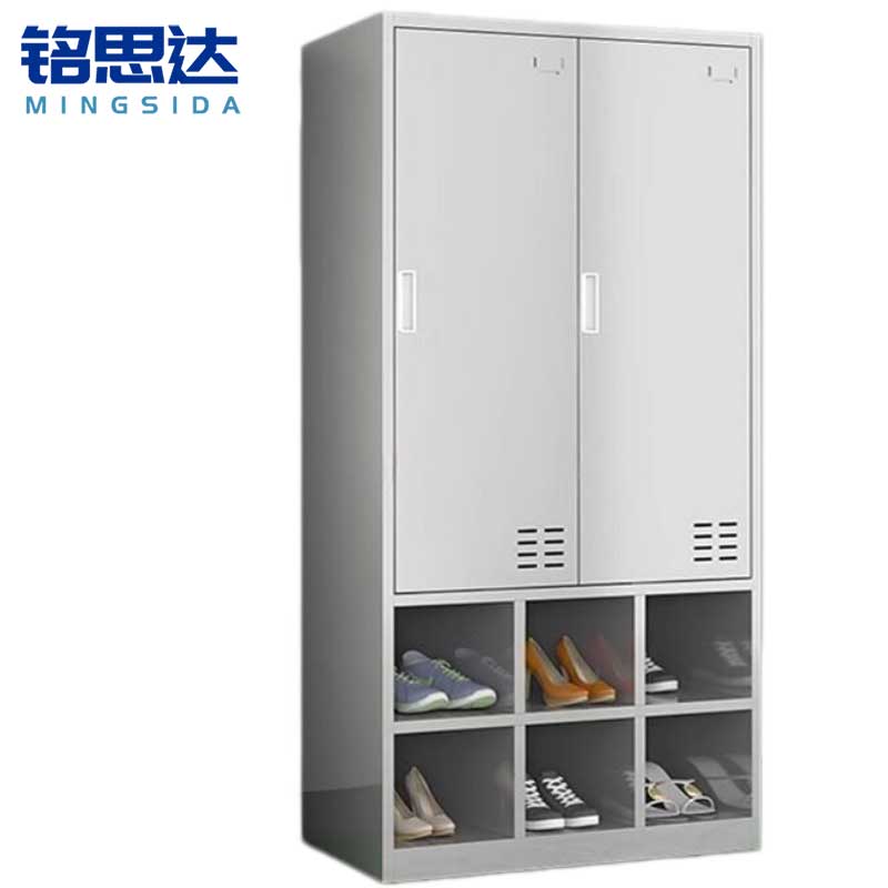 铭思达更衣柜二门含鞋柜台高清大图